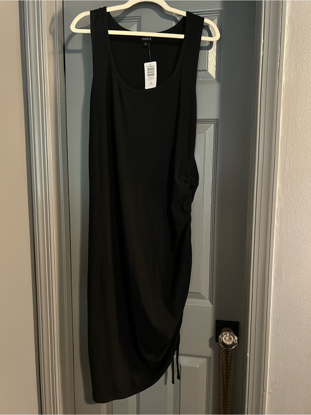 Torrid Midi Asymmetrical Rib Scoop Neck Dress - Picture 3 of 5
